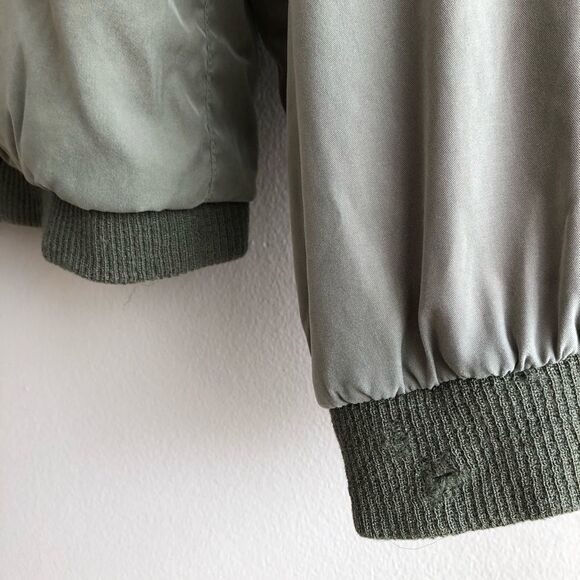 Faconnable Vintage Wool Casual Stretchy Zip Up Bomber Jacket Top Green - Picture 12 of 14